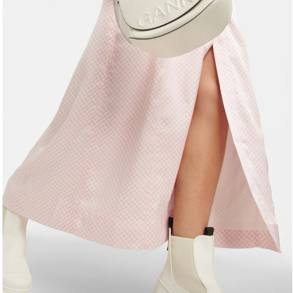 GANNI Pink Gingham Halter Maxi Dress XXS NWT - Picture 4 of 9